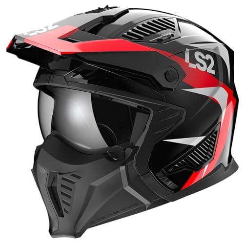Ls2, Casco Jet Modular Moto Drifter Triality Red 2206, S Ls2, Casco Jet Modular Moto Drifter Triality Red 2206, S