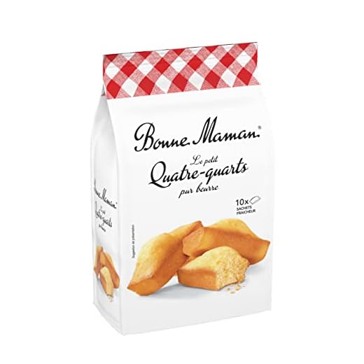 Bonne Maman Petit Quatre Quart pur beurre x10 en sachet individuel 300g