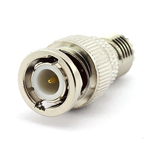 DGZZI 2-Pack BNC Male to Mini UHF Female RF Coaxial Adapter BNC to Mini UHF Coax Jack Connector