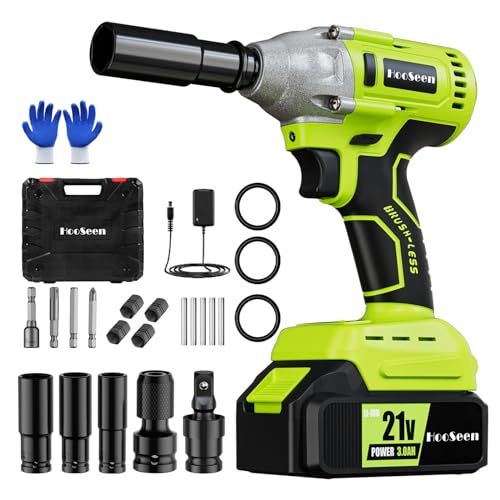 Cordless Impact Wrench Impact Driver Kit 1/2 Impact Gun 21V Brushless High Speed Torque 240 Ft-lbs (320N.m) Impact Drill, Electric Socket Wrenches Battery Powered Half Inch Craftsman Power Tool Set