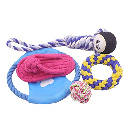 Homozy 1 conjunto de brinquedos variados de algodão para cães para tédio mordida de animais de estim