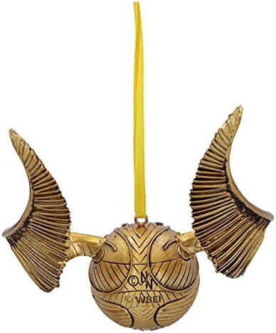 Nemesis Now Officially Licensed Harry Potter Golden Snitch Quidditch Hanging Ornament, Gold