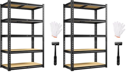 REIBII Storage Shelves with Smooth Edges for Garage Basement Shed Pantry (Pack of 2) - image 1