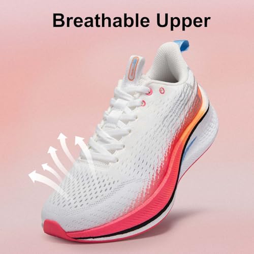 BAASPLOA Women's Running Shoes Cushion Comfortable Non-Slip Carbon Plated Arch Support Tennis Walking Shoes for Women Breathable Athletic Workout Gym Cross Training Sneakers2