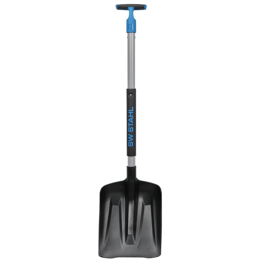 SW-Stahl 98150L Pala da Neve Pieghevole per Auto, Alluminio, 98 cm | Pala da sopravvivenza salvaspazio con lama larga 25 cm, impugnatura a T ergonomica e pratica custodia per il trasporto