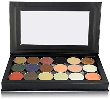 Coosei Magnetic Makeup Palette for Eyeshadow, Double-sided Magnetic Eyeshadow Palette, Transparent Window Black Large Makeup Palette