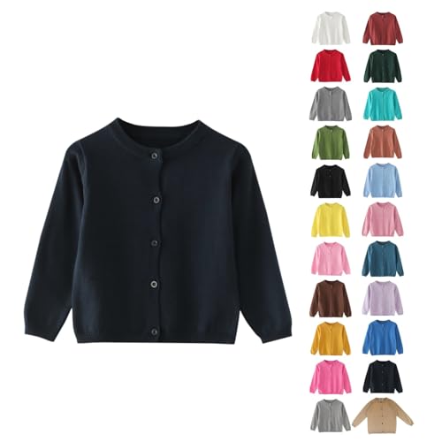 Girl Cardigans Sweater School Uniforms Toddler Long Sleeve Button Knit Solid Sweaters Tops,Uniform Cardigan Girls