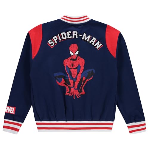 Marvel Spiderman Boys Snap Varsity Jacket - Kids Letterman Jacket - Stylish Snap Button Kids Jackets3