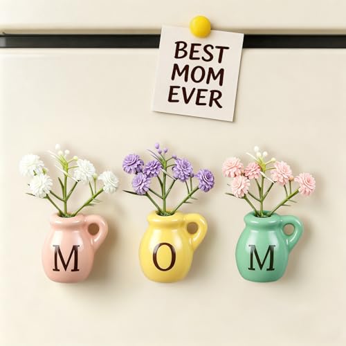 3 imanes decorativos mini jarrón para frigorífico