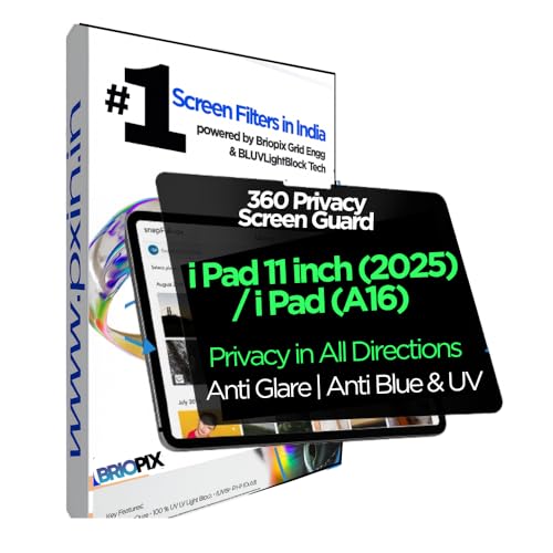 Image of PxIn Tablet Privacy Screen Guard compatible with i Pad 11 inch (2025) / i Pad (A16) | No.1 |Anti Glare | Anti Blue Light | Anti UV | 4 Way Privacy Filter | 360 Privacy | Eye Protect