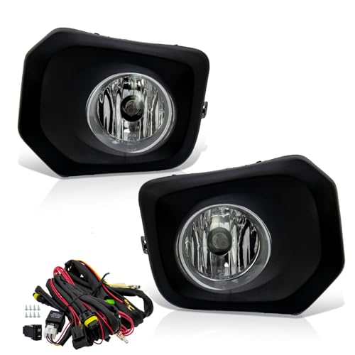 VPIMOZO Fog Lights Compatible with 16-23 2016 2017 2018 2019 2020 2021 2022 2023 Toyota Tacoma SR SR5 Model Only Clear Lens Halogen Fog Lamp OEM Replacement 5212804020 5212704020