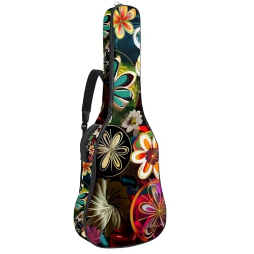 Sac de guitare acoustique multicolore 42 pouces pour cours de musique et concerts en plein air