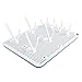 nanobébé Slim Drying Rack - BPA-Free, Adjustable Baby Bottle Drying Mat with Built in Drainer & 8 Moveable Pegs - Easily Dry & Store Breastfeeding Essentials Anywhere with Travel Bottle Drying Rack