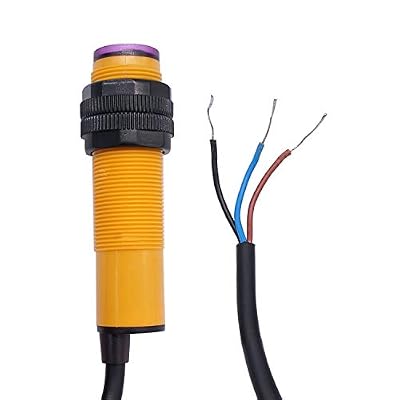 Taiss/30 cm Adjustable M18 Diffuse photoelectric Switch Sensor Optical dc Three Lines NPN NC(Normally Closed) Proximity Switch 6-36VDC E3F-DS30B2