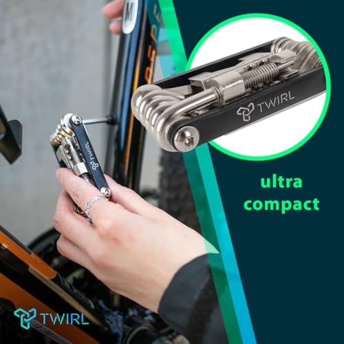 Miniatura 4 de Herramienta para bicicleta TWIRL, 13 funciones, acero, compacta, juego de herramientas para bicicleta