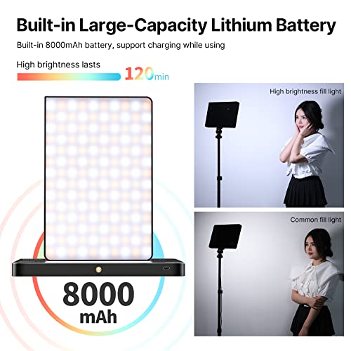 Image of Ulanzi LT003 RGB LED Video Panel Light, 15W Big Panel 2500-9000K 8000mAh