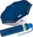 SCOUT Kinder Regenschirm Taschenschirm Schultaschenschirm mit Reflektorstreifen extra leicht, blau, S