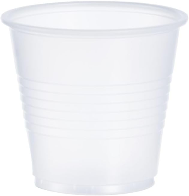 Y35 3.5 oz Trans Ribbed Wall PS Cup (Case of 2500)