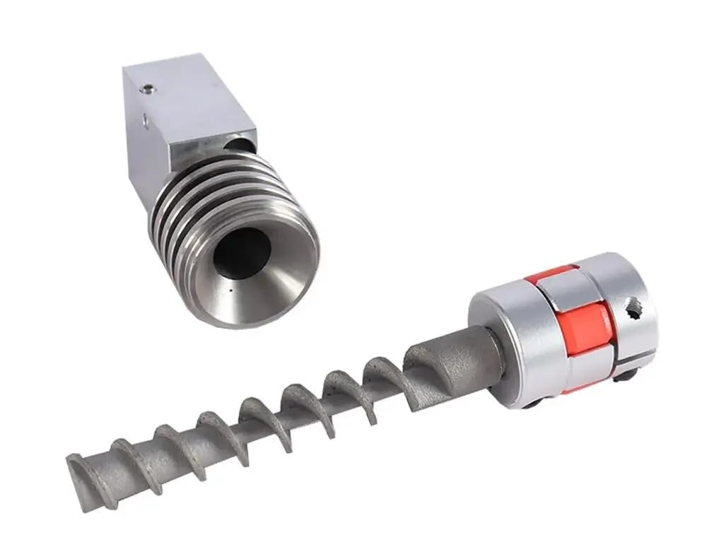 Kit extrusor de pellets Compatible with Impresora 3D con husillo y trituradora de plástico Compatible con la fabricación de filamentos reciclados