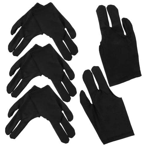 balacoo 3-Finger Billiard Gloves Comfortable Elastic and Protective for Snooker Pyramid Billiards Players