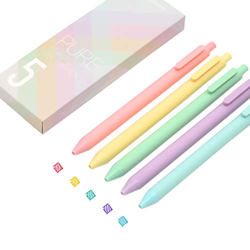 KACO - Penne a gel retrattili, punta extra fine (0,5 mm)-20 colori assortiti, ultima versione