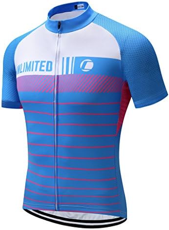 Summer Men's Cycling Jersey Road Bike Shirt Short Sleeve Breathable 100% Polyester