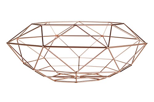 Premier Housewares Vertex Fruit Basket, 39 cm - Copper Plated