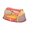 LUDI Rode draagbare tent, zacht extra bed, pop-up-design, compacte opslag, extra licht, minder dan 2 kg, muggennet en uv…