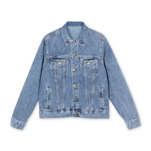 Patriotic Denim Jacket, American Flag & Eagle, Men's Outerwear, 4th of July2