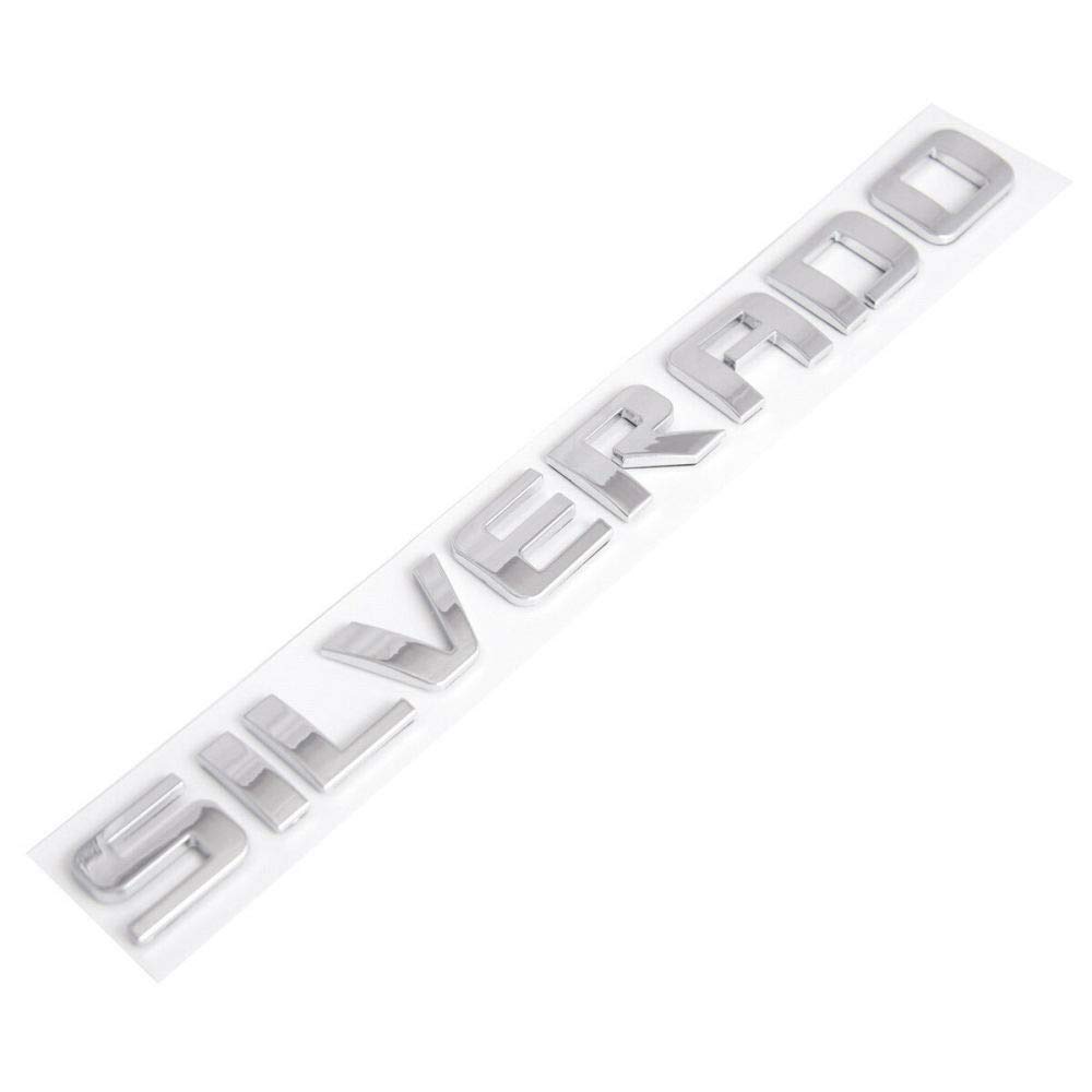 Weixinbuyfor Silverado 1500 2500HD 3500, Chrome Letter Fender Car Side LH RH Nameplate Emblem Badge Sticker