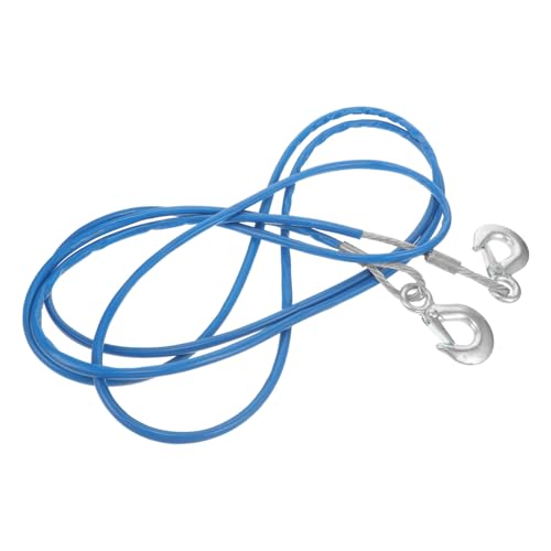 Ciieeo 4M Car Tow Dolly Heavy Duty Towing Strap Capacity Wire Pull Rope with Hook for Safe Emergency Vehicle Towing and Versatile Tow Rope for Cars and Trucks