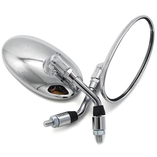 Espejos de aluminio plateados con alta resistencia para moto Shadow 2