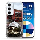 Traitement anti jaunissement Coque Renforcée pour Samsung Galaxy A55 5G Pompier Casque Camion