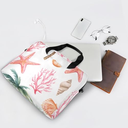 Maletín para portátil con estampado Coral Shells, 13-15.6 pulgadas miniatura 7
