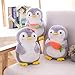 Super Soft Plush Stuffed Animal Toys, Cute Penguin Hugging Fruit Pillow Toy, Couple Penguin Plush Doll Toy, Gifts for Birthday, Valentine, Home Decor (Pink Bow-B)