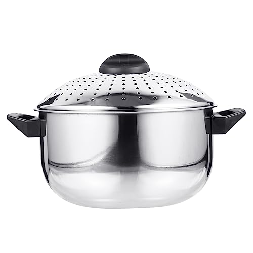 VINTORKY Multi Functional Stainless Steel Noodles Cooker Non Stick Pot with Integrated Design Lightweight and Portable Cooking Boiler for Convenient Soup and Noodle Preparation
