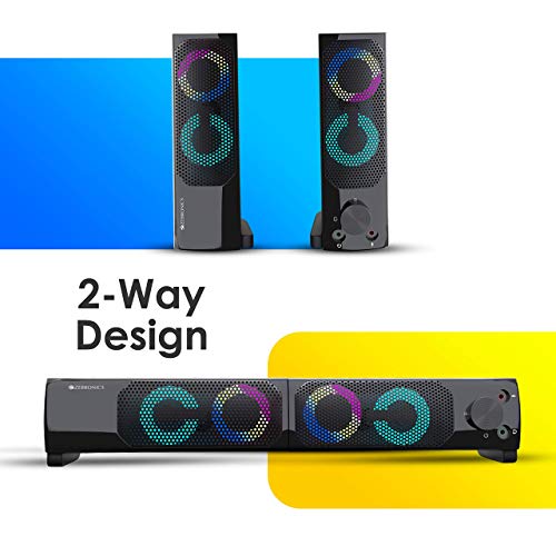 (Refurbished) Zebronics Zeb Wonderbar 10 USB Powered 2.0 Computer Speaker with RGB Lights - Image 3