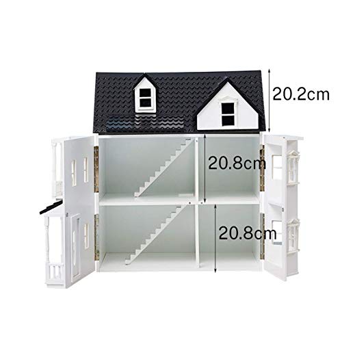 Puppenhaus Modell DIY Puppenhaus Haus Holzpuppen Haus Modell 3D Puzzle Für Kinder (Farbe: Weiß, Größe: 58 × 43 × 61 cm… – Bild 6