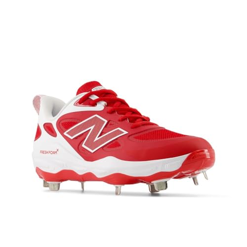 New Balance Women's Fresh Foam X Velo V4 Metal Softball Shoe, Team Red/White, 11 M
