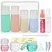 16 Stück Silikon ReiseFlaschen Set 65/85ml, Auslaufsicher NachfüLlbar TSA-Zugelassene Reiseset Kosmetik Leer, Verwendet für Shampoo Lotion SpüLung Duschgel (BPA-frei)