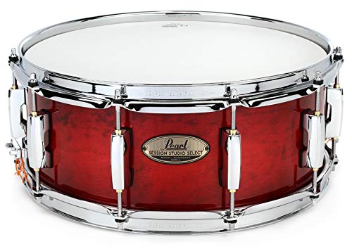 Pearl Session Studio Select Snare Drum - 14 Inches X 5.5 Inches Antique Crimson Burst