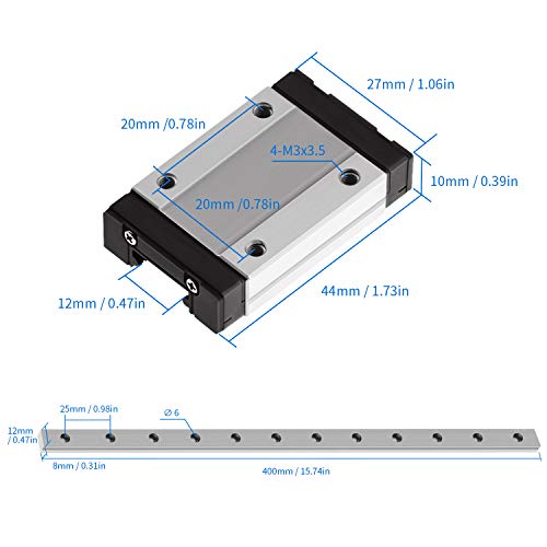 OUYANG Guide Lineare MGN12H con Cursore a
