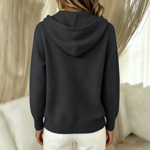 Cashmere Sweaters for Women Knit Hooded Cardigan Casual Fall Tops 2026 - image 3
