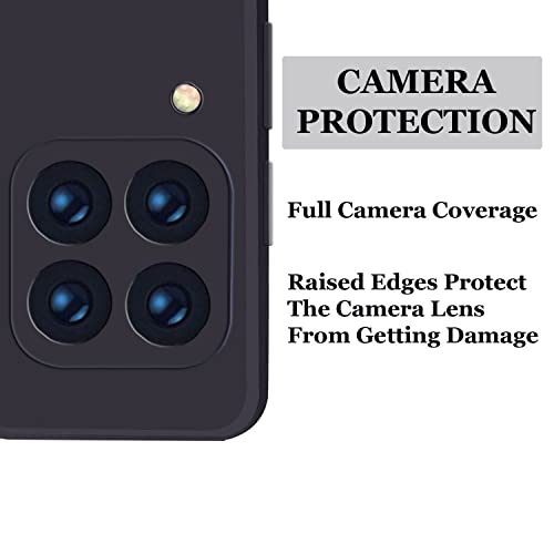 Image of A rtistque Liquid TPU Silicone Matte Shockproof Flexible with Camera Protection Soft Back Cover Case for Samsung Galaxy F22 - Black