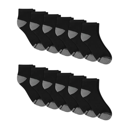 Image of Hanes Men's Socks, Active Cool X-temp Lightweight Moisture-wicking Cushioned Ankle, Crew and No Show, 12 and 14 Pair Packs