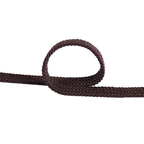 Young Boys Girls | Braided Stretch Elastic Belt | Pin Prong Buckle | Loop End Tip | 1" Width (Brown, Waist 22"-24”) #TOP4