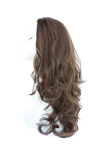 Bombshell-Hair-Extensions-34-Half-Head-Hair-Piece-24-inches-Heat-Resistant-Synthetic-Long-Curly-Thick-Wig-M22-HIGHLIGHTS-TOFFEE-BROWN