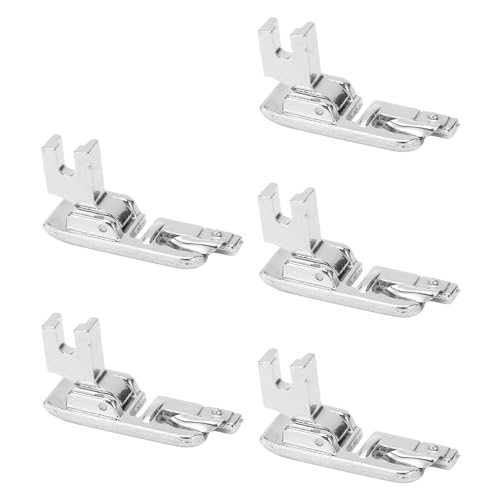 5 piezas pie zurcido acero inoxidable bajo para máquina de coser miniatura 4