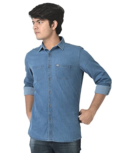 Image of Crimsoune Club Boys Light Blue Denim Shirt