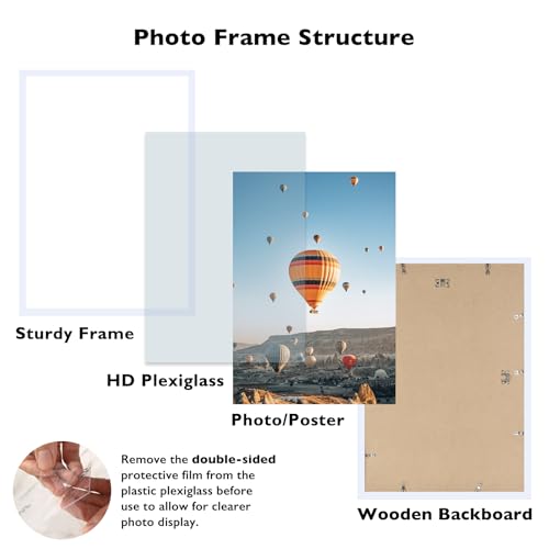 Image of JCJMY 15x23 Picture Frame, White - Horizontal & Vertical Formats for Wall Hanging, 15 x 23 Gallery Frame for Photos & Posters